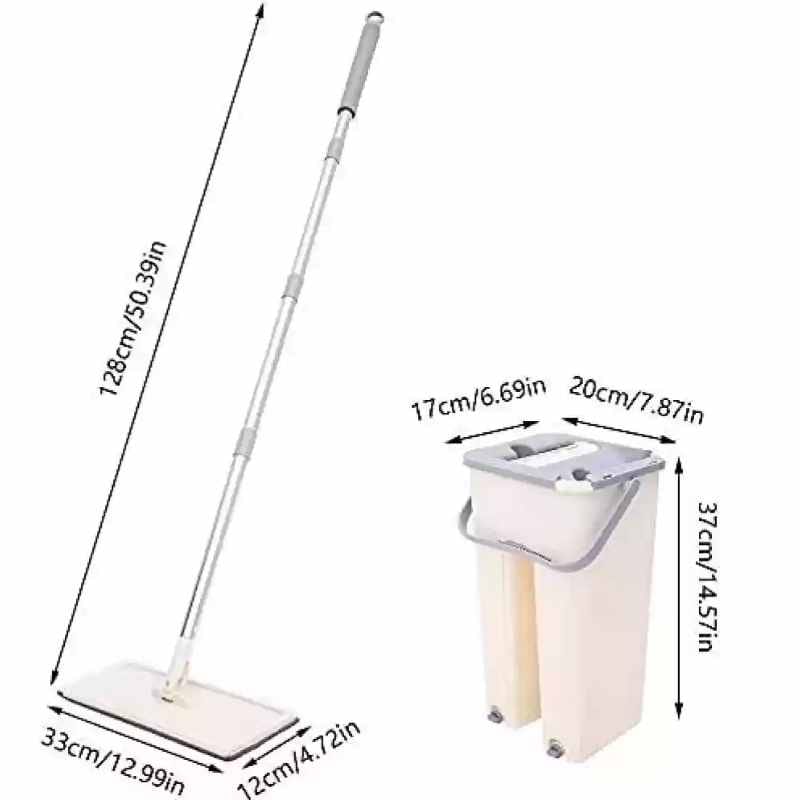 Flat Bucket Mop With 2 Pad - Image 7
